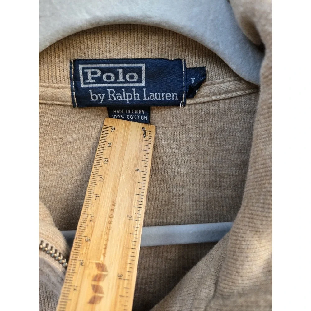 Vintage Polo Ralph Lauren Quarter Zip  Cotton Jumper Sweater Men's Size Large